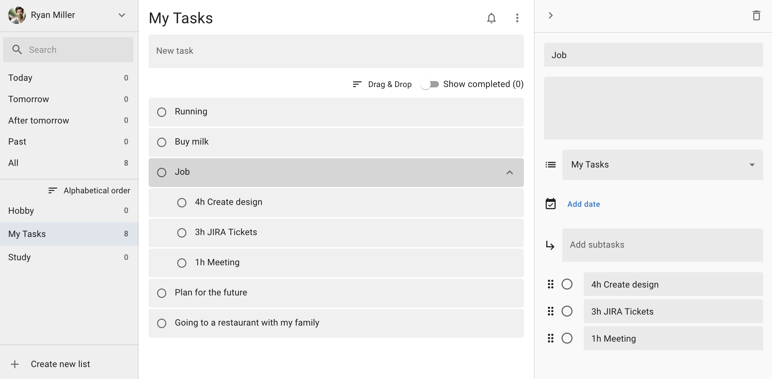 Google Tasks Client screenshot